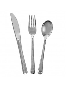 Talheres Prateado Metálico